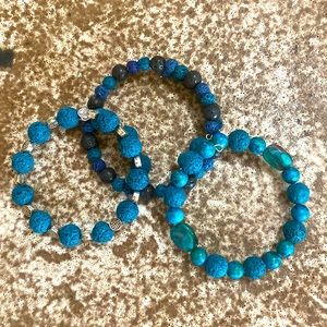 Set of 3 stone bracelets
